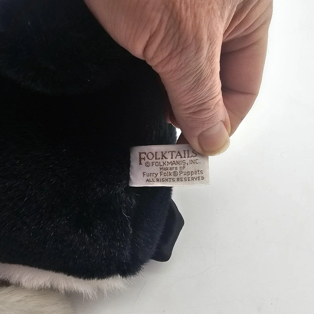 Folkmanis Penguin Bird Hand Puppet‎ Plush Stuffed Animal Toy Small Black White
